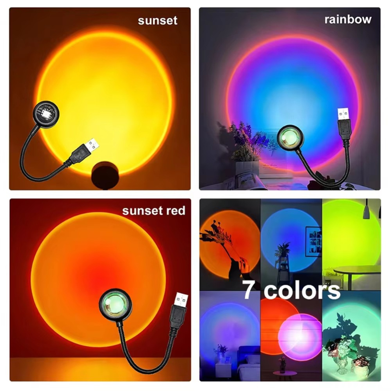 Photography Lighting Wall - 1-4 шт. Светодиодная лампа-проектор «Закат» с