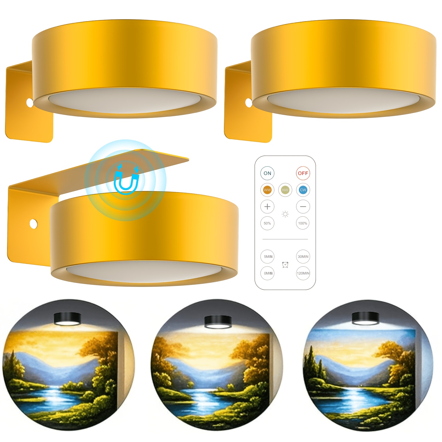 Photography Lighting Wall - Магнитный светодиодный настенный светильник с регулировкой