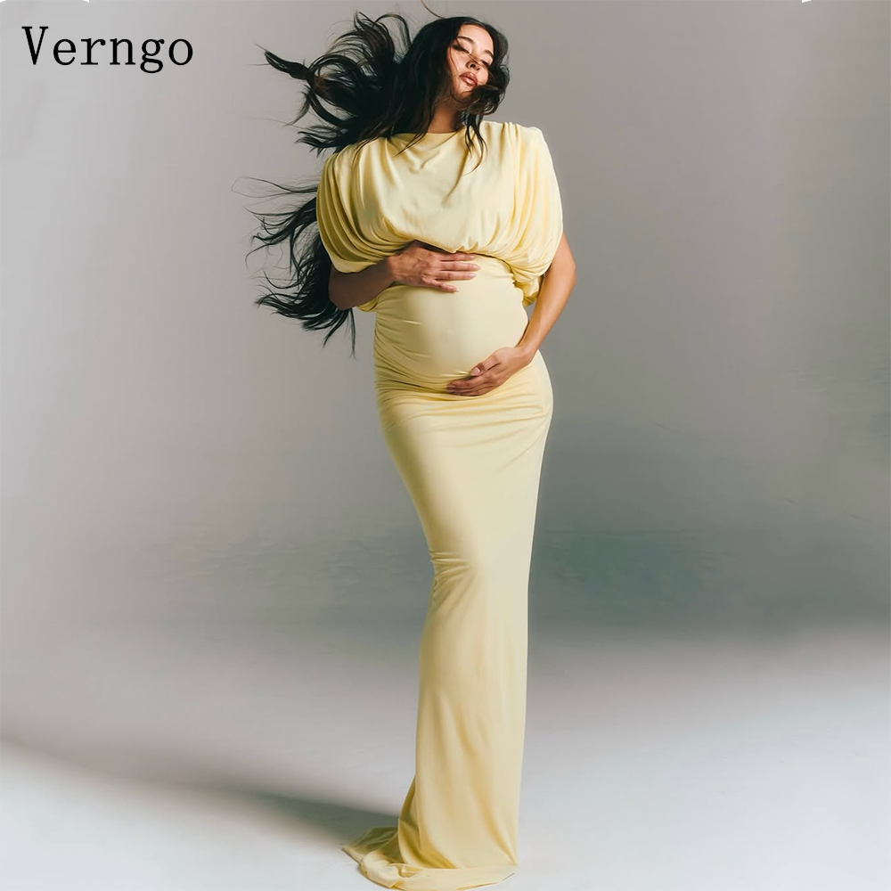 Photography Natural Lighting - Verngo светло-желтое креповое платье для беременных