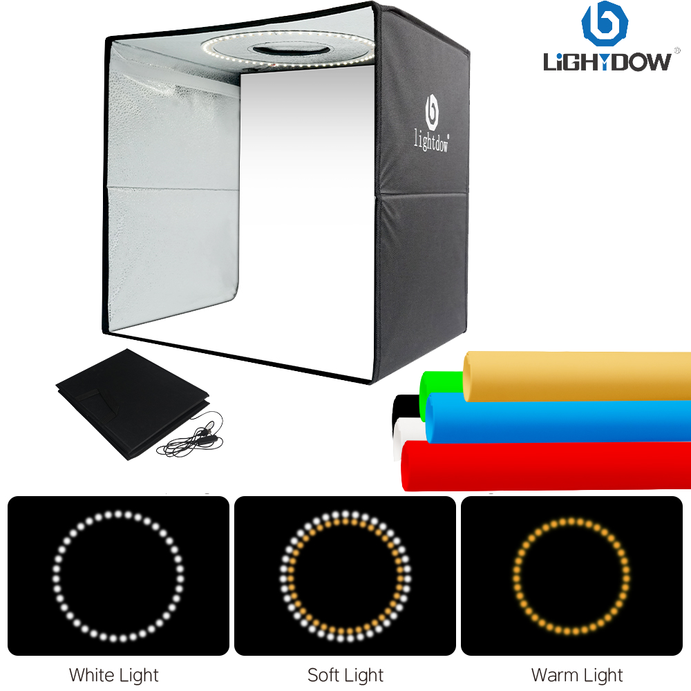 Photography Lighting Kit With Backdrop - Lightdow Комплект светового короба для фотостудии