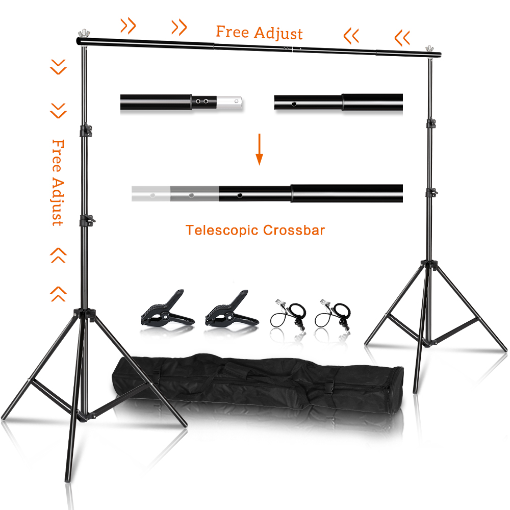 Photography Lighting Kit With Backdrop - Фоновые системы для фотостудий: стойки для