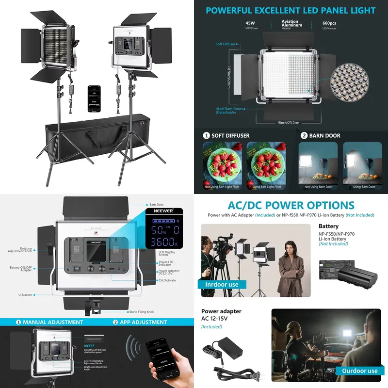 Комплект освещения для фото- и – обзор и цена Photography Lighting Kit Neewer