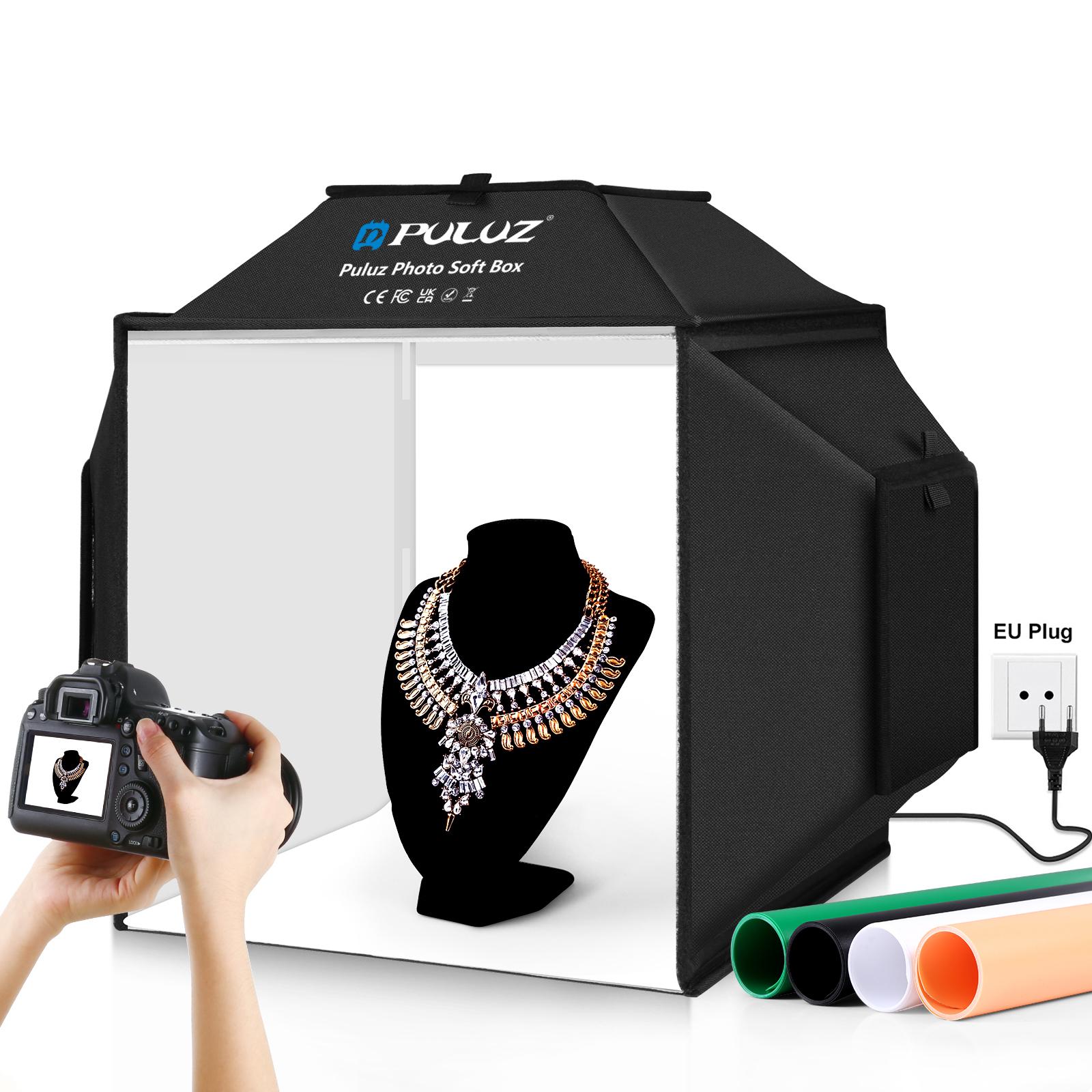 PULUZ 40 см складная 72 Вт 550 – обзор и цена Photography Lighting Kit With Backdrop