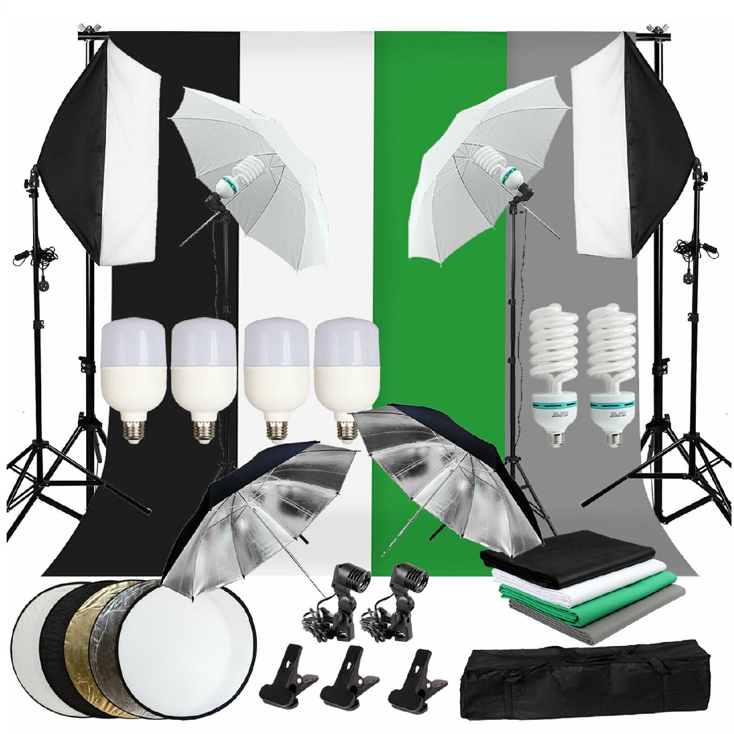 Полный комплект для фотосъемки – обзор и цена Photography Lighting Kit With Backdrop
