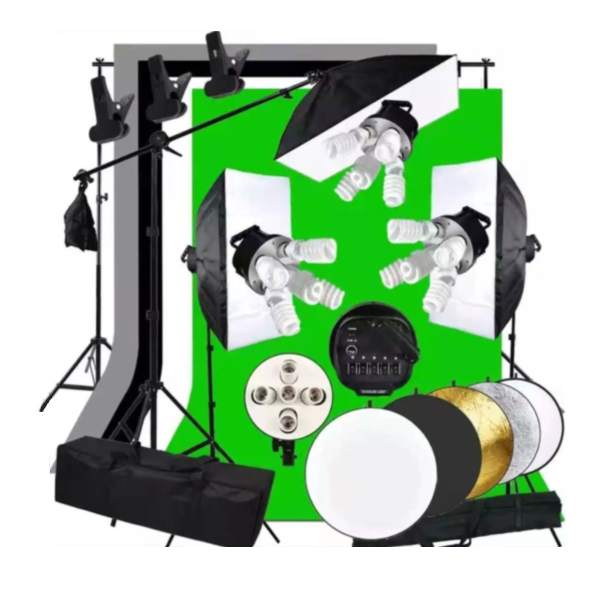 Полный комплект для фотосъемки – обзор и цена Photography Lighting Kit With Backdrop