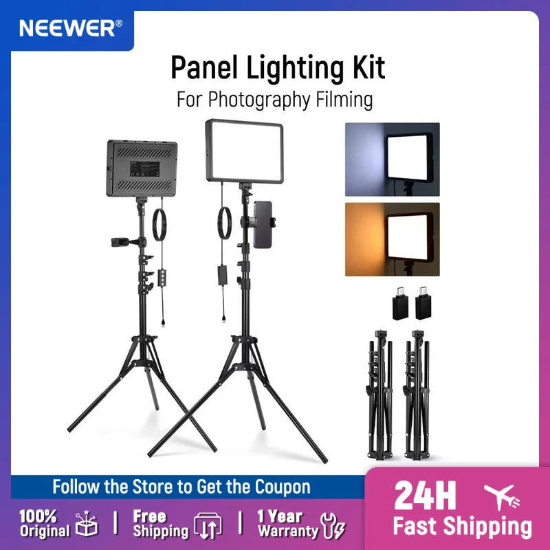 NEEWER BASICS Комплект из 2 св – обзор и цена Photography Lighting Kit Neewer
